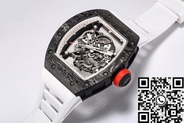BBR Factory RM055 Watch Richard Mille White Rubber Strap