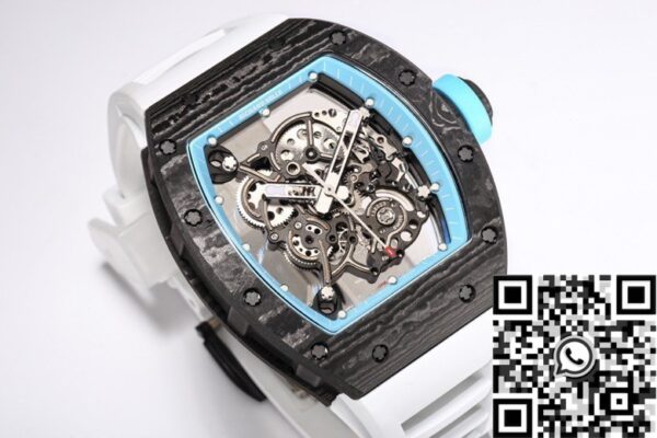 BBR Factory Men RM055 Richard Mille Blue Dial White Rubber