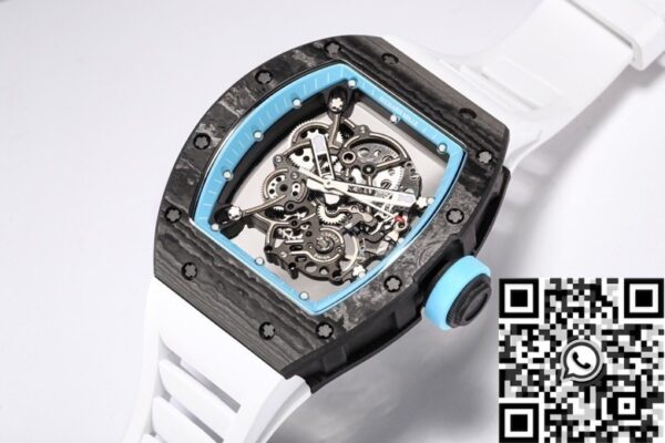 BBR Factory Men RM055 Richard Mille Blue Dial White Rubber