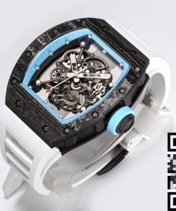 BBR Factory Men RM055 Richard Mille Blue Dial White Rubber