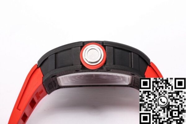 Richard Mille RM055 Fake Red Rubber Strap Watch BBR Factory