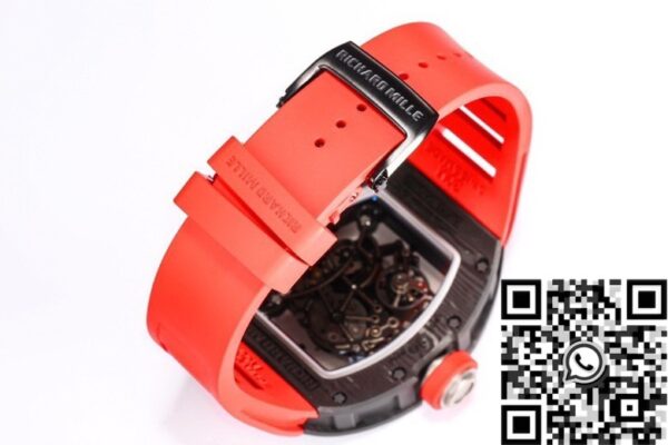 Richard Mille RM055 Fake Red Rubber Strap Watch BBR Factory