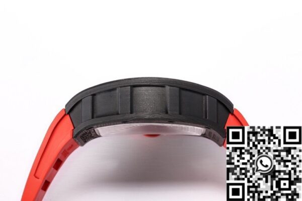 Richard Mille RM055 Fake Red Rubber Strap Watch BBR Factory