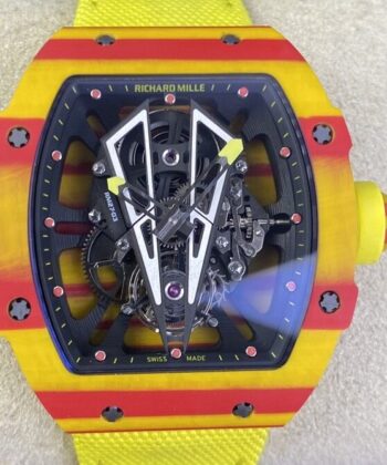 BBR Factory RM27-03 Richard Mille Tourbillon Yellow Strap Watch