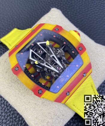 BBR Factory RM27-03 Richard Mille Tourbillon Yellow Strap Watch