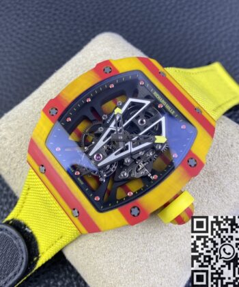 BBR Factory RM27-03 Richard Mille Tourbillon Yellow Strap Watch