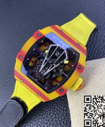 BBR Factory RM27-03 Richard Mille Tourbillon Yellow Strap Watch