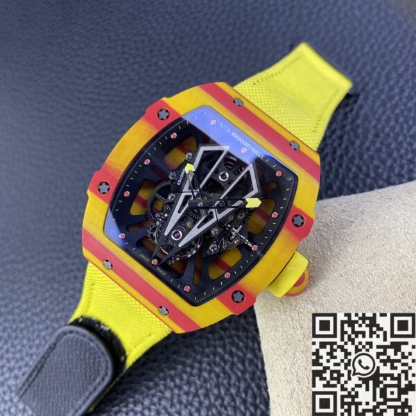 BBR Factory RM27-03 Richard Mille Tourbillon Yellow Strap Watch