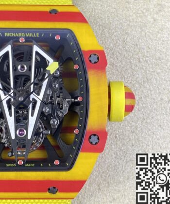 BBR Factory RM27-03 Richard Mille Tourbillon Yellow Strap Watch