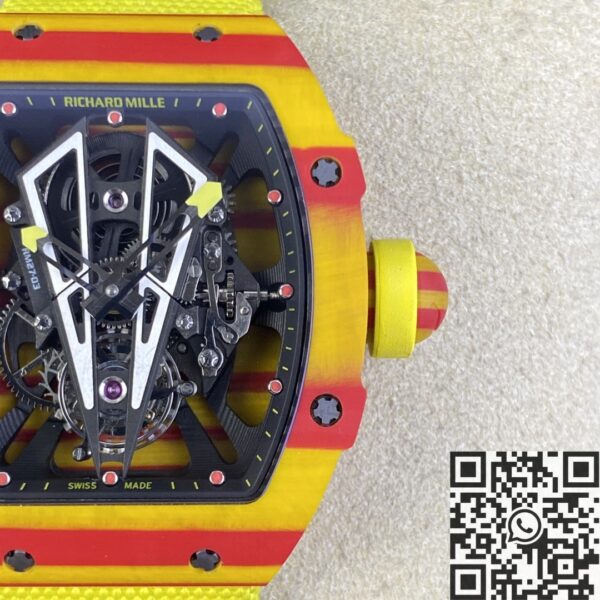 BBR Factory RM27-03 Richard Mille Tourbillon Yellow Strap Watch