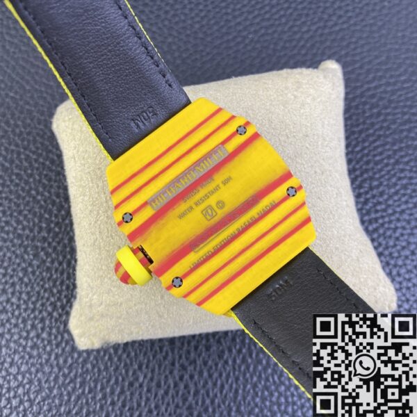 BBR Factory RM27-03 Richard Mille Tourbillon Yellow Strap Watch