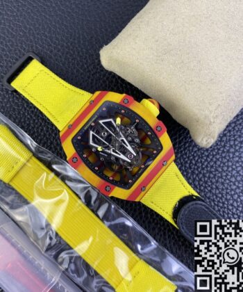 BBR Factory RM27-03 Richard Mille Tourbillon Yellow Strap Watch
