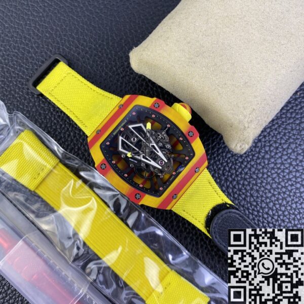 BBR Factory RM27-03 Richard Mille Tourbillon Yellow Strap Watch