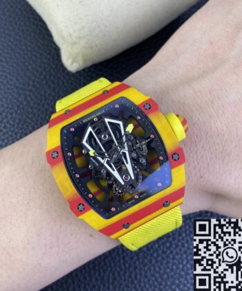 BBR Factory RM27-03 Richard Mille Tourbillon Yellow Strap Watch