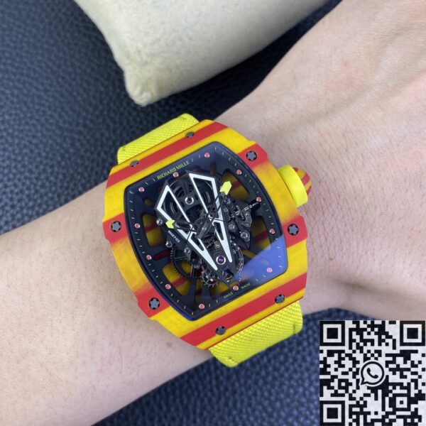 BBR Factory RM27-03 Richard Mille Tourbillon Yellow Strap Watch
