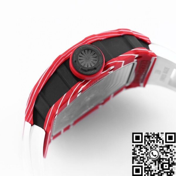 RM35-02 Replica Watch Richard Mille White Strap Carbon Fiber
