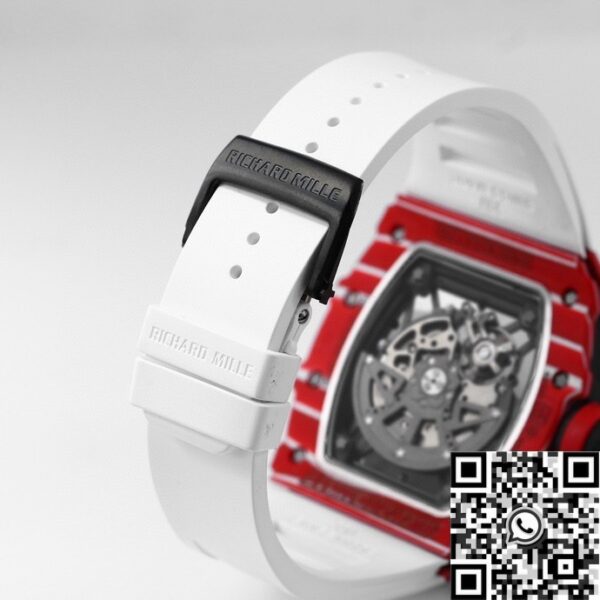 RM35-02 Replica Watch Richard Mille White Strap Carbon Fiber