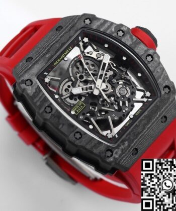 RM35-02 Fake Watch Richard Mille Red Strap BBR Factory