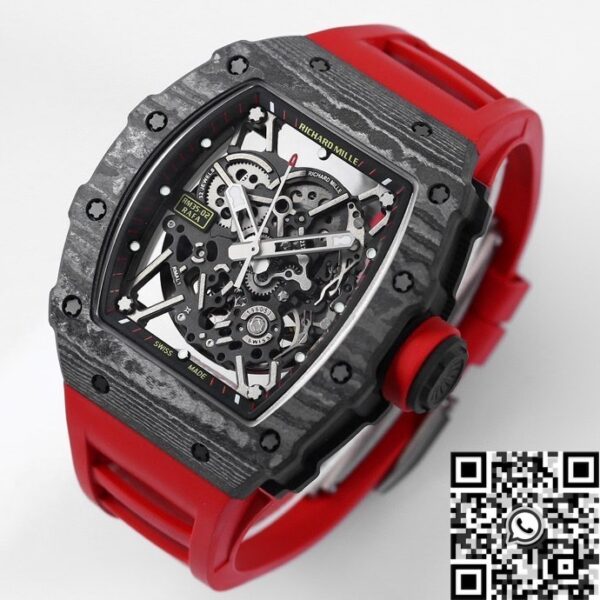 RM35-02 Fake Watch Richard Mille Red Strap BBR Factory