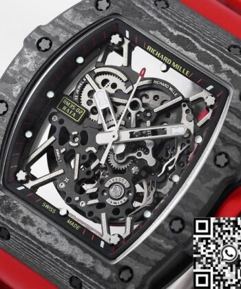 RM35-02 Fake Watch Richard Mille Red Strap BBR Factory