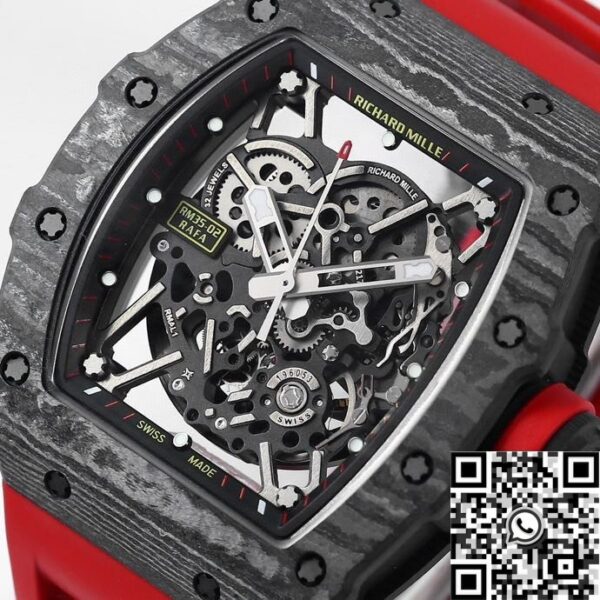 RM35-02 Fake Watch Richard Mille Red Strap BBR Factory