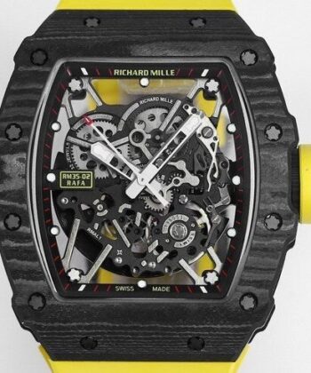 RM35-02 Watch Copy Richard Mille Yellow Strap BBR Factory