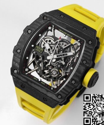 RM35-02 Watch Copy Richard Mille Yellow Strap BBR Factory