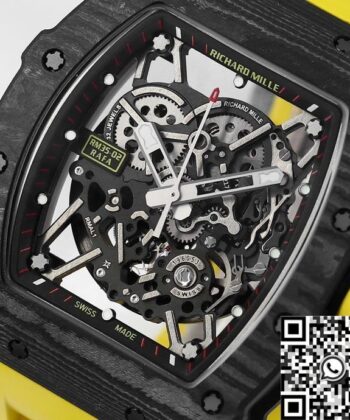 RM35-02 Watch Copy Richard Mille Yellow Strap BBR Factory