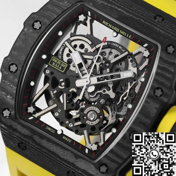 RM35-02 Watch Copy Richard Mille Yellow Strap BBR Factory