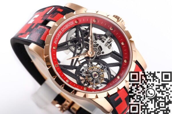 Roger Dubuis Excalibur RDDBEX0393 Red Camouflage Strap