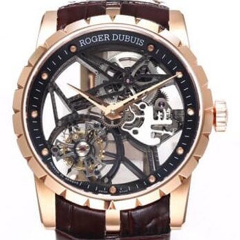 Roger Dubuis Excalibur Replica RDDBEX0393 Rose Gold Case