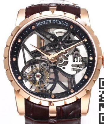 Roger Dubuis Excalibur Replica RDDBEX0393 Rose Gold Case