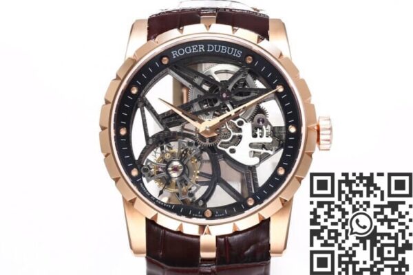Roger Dubuis Excalibur Replica RDDBEX0393 Rose Gold Case