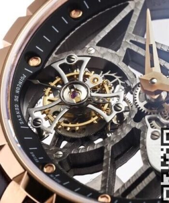 Roger Dubuis Excalibur Replica RDDBEX0393 Rose Gold Case