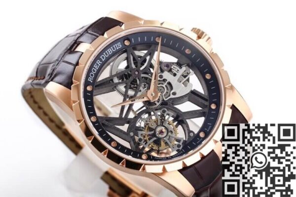 Roger Dubuis Excalibur Replica RDDBEX0393 Rose Gold Case