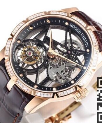 Excalibur Watch Roger Dubuis RDDBEX0393 Rose Gold Diamond