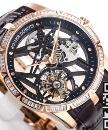 Excalibur Watch Roger Dubuis RDDBEX0393 Rose Gold Diamond