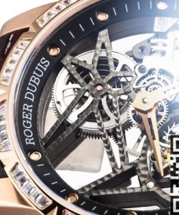 Excalibur Watch Roger Dubuis RDDBEX0393 Rose Gold Diamond