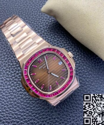 Patek Philippe Nautilus Gold​ 5711 Red Diamond PPF Custom