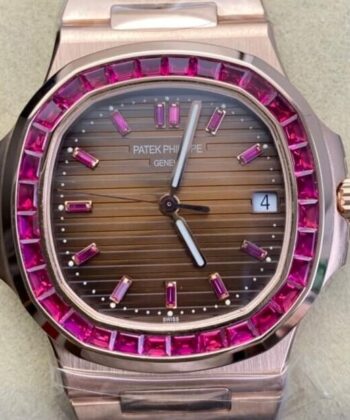 Patek Philippe Nautilus Gold​ 5711 Red Diamond PPF Custom