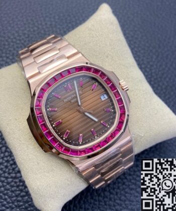 Patek Philippe Nautilus Gold​ 5711 Red Diamond PPF Custom