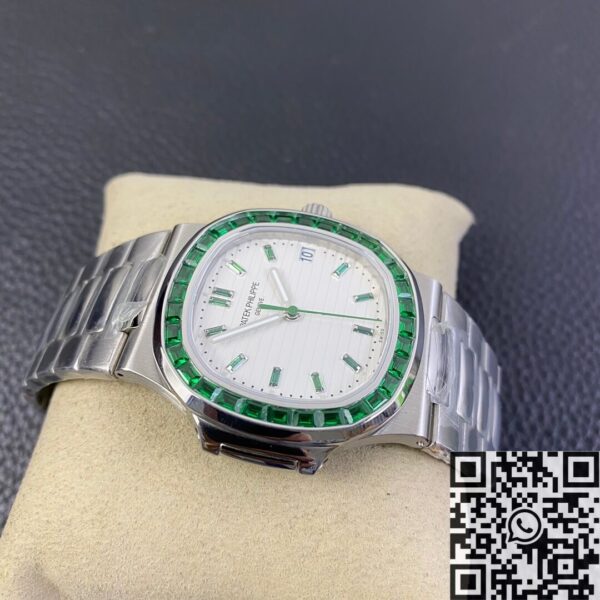 Nautilus Patek Philippe​ 5711 Emerald Diamond White Dial Watch