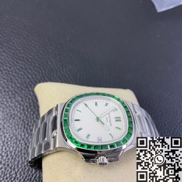 Nautilus Patek Philippe​ 5711 Emerald Diamond White Dial Watch