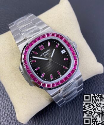 Nautilus Patek Philippe Watch 5711 Red Diamond Black Dial PPF