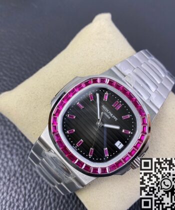 Nautilus Patek Philippe Watch 5711 Red Diamond Black Dial PPF