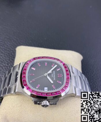 Nautilus Patek Philippe Watch 5711 Red Diamond Black Dial PPF