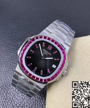 Nautilus Patek Philippe Watch 5711 Red Diamond Black Dial PPF