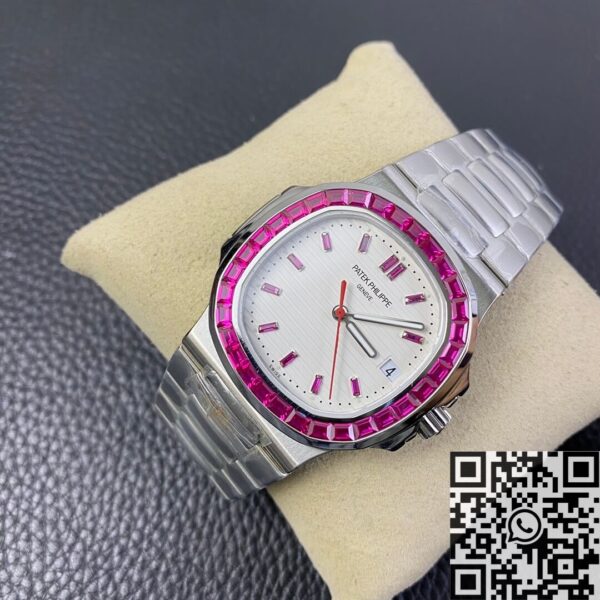 Nautilus Watch Patek Philippe 5711 Red Diamond White Dial PPF