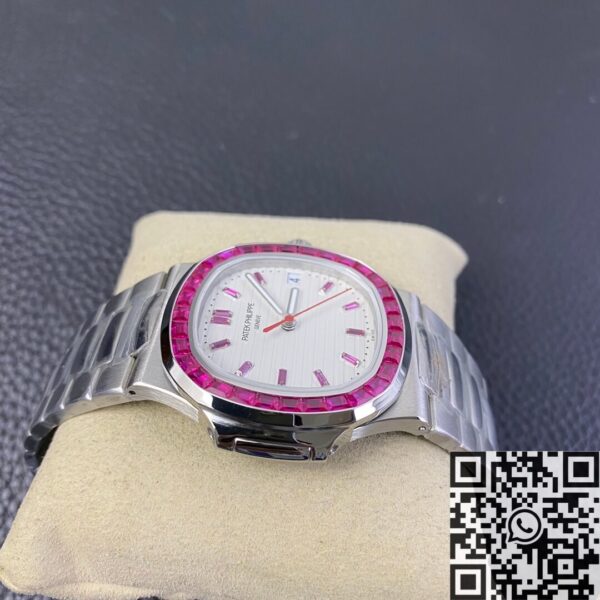 Nautilus Watch Patek Philippe 5711 Red Diamond White Dial PPF