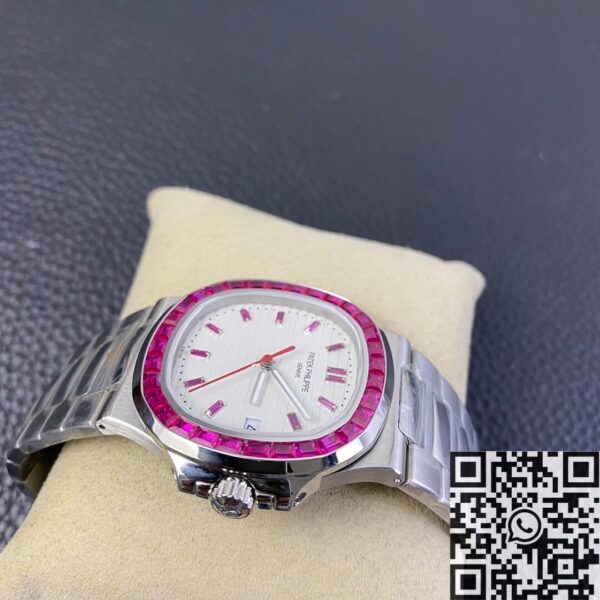 Nautilus Watch Patek Philippe 5711 Red Diamond White Dial PPF